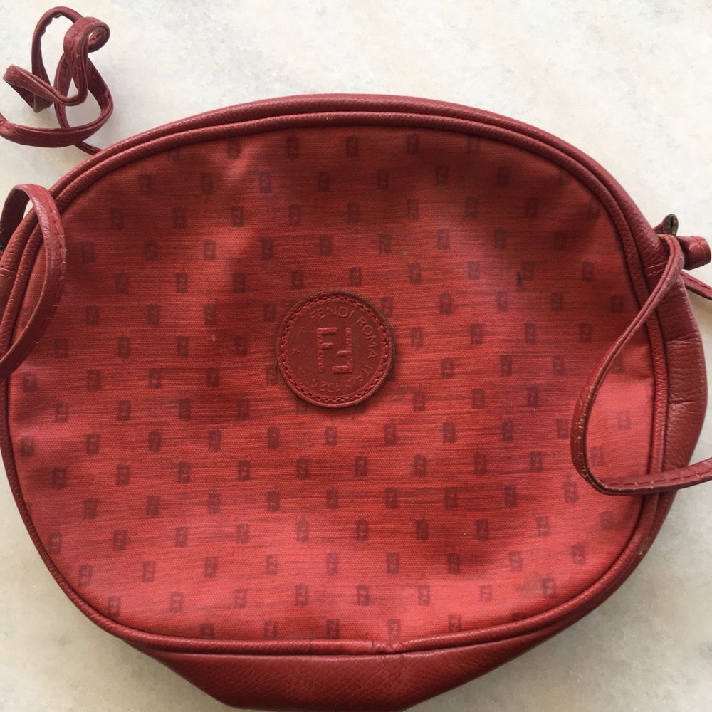Vintage Fendi Roma Red Crossbody Bag